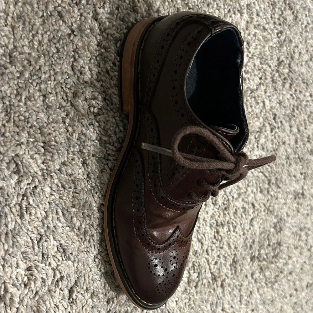 Bruno Marc Boys Brown Wingtip Dress Shoes - Classic Lace-Up